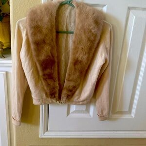 Vintage Mink collar cashmere sweater